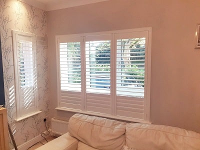 Silk White Plantation Shutters fitted in Beaumont, Dublin 9