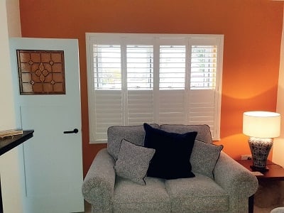 White Plantation Shutters installed in a Cottage in Cloghran, Dublin.