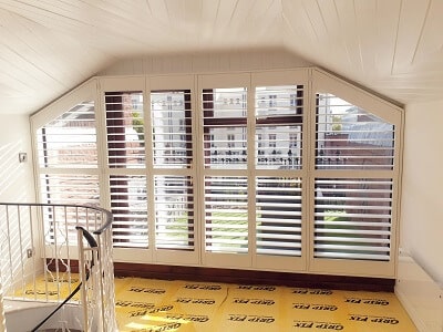 Shaped Shutter in Dublin -Gable Shutter from our Titan Range in Donnybrook, Dublin.
