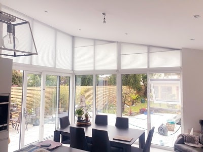 Gable Pleated Blinds installed in Killester, Dublin 5