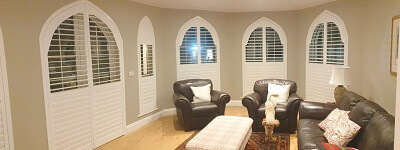 Arched Plantation Shutters in Castleknock, Dublin 15.