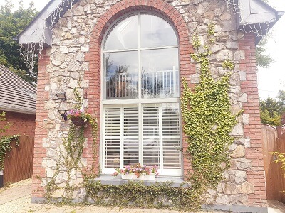 Cafe Shutters in Clane. White Shutters in Kildare.