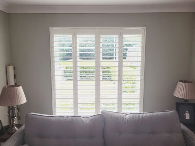 White shutters in Monasterevin. Plantation Shutters in Kildare