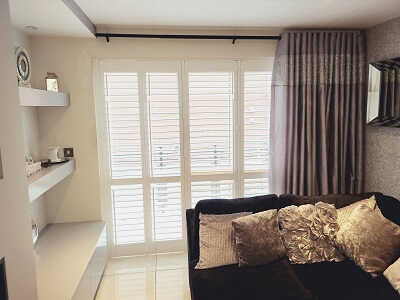 Solidwood & MDF Shutters in Dublin 2. Shutters in an apartment in Dublin