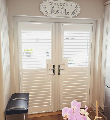 Shutters on Patio Doors in Swords. Titan Range Shutters in Dublin.