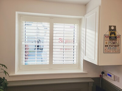Engineered Wood Shutters installed in Clane. Shutters in Kildare