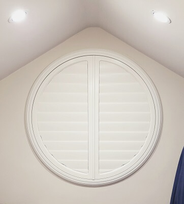 Circle Shape Shutter in Killiney. Shaped Shutters in Dublin