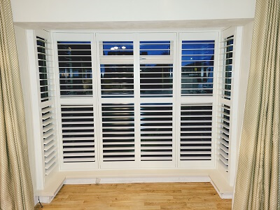 Bay Window Shutters installed in Hartstown. Shutters in Dublin 15