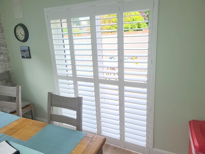 Roman Blind and a Shutter fitted on back doors in Shankill, Dublin