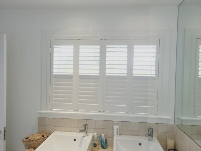 White Plantation Shutters installed in Greystones, County Wicklow