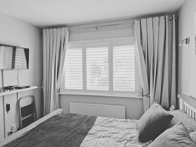 Front of House shutters in Glenageary, White Shutters Dublin