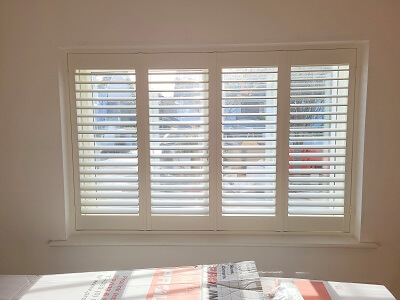 Bi-fold Shutters installed in Skerries. Solidwood Shutters Dublin