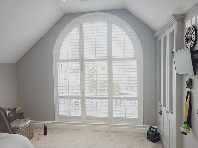 Beautiful Arch Shutter installed in Straffan. Shaped Shutter in Kildare.