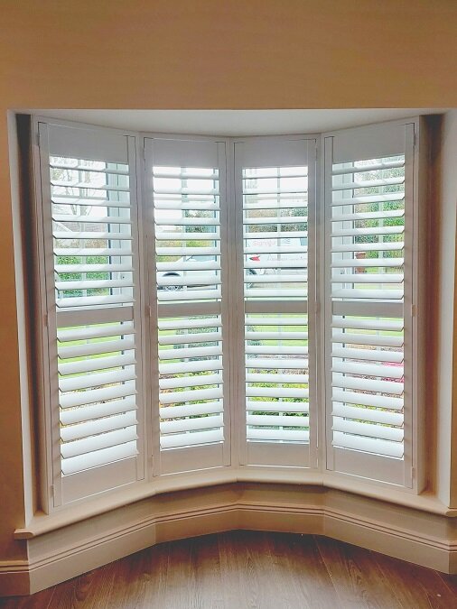 Bay Window Shutters. Plantation Shutters on Bay Windows