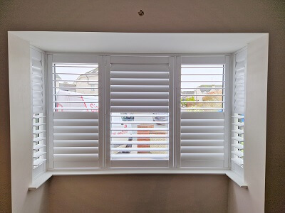 Pure White 89mm Shutters fitted Ratoath. White Shutters Meath.
