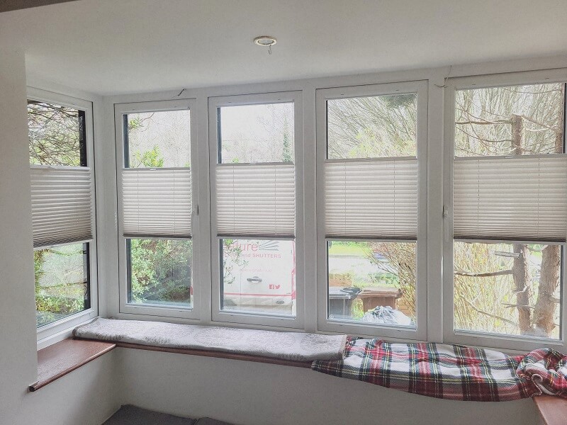 Multi-Functioning Pleated Blinds installed in Dublin