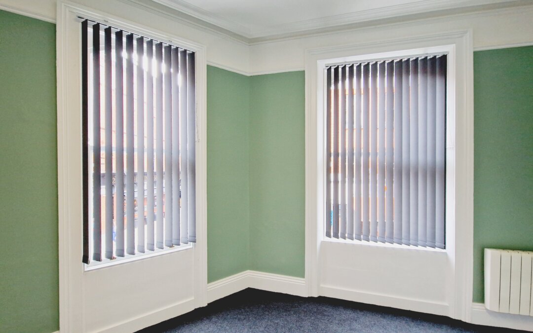 Vertical, Wooden Venetian & Velux Blinds installed in an office in Dublin 2