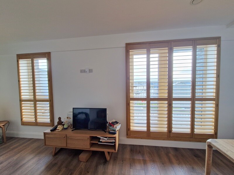 Solidwood Shutters in a Beautiful Aspen Colour fitted in Lucan.
