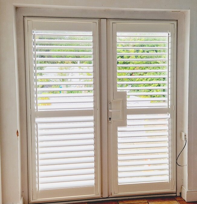 French/Patio door cut-out Shutters fitted in Dun Laoighre