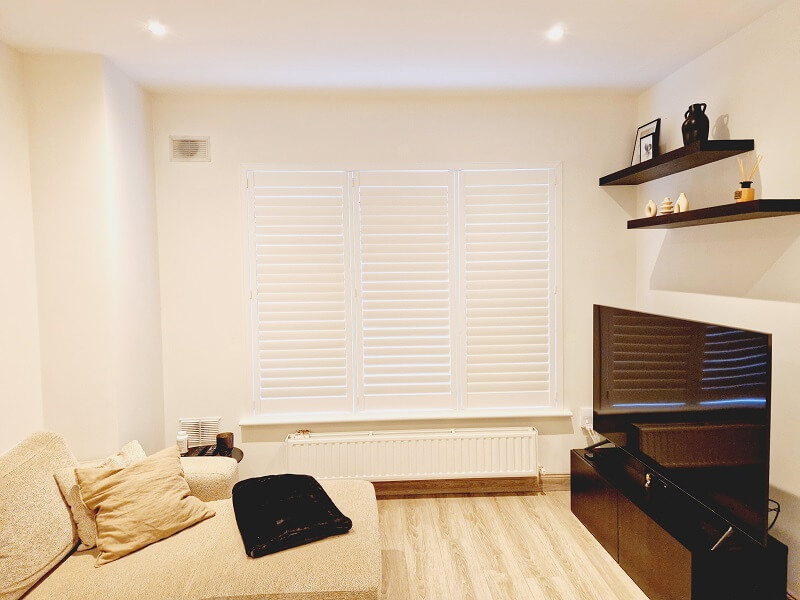 Plantation Blinds at the front of house in Rathcoole, Dublin.