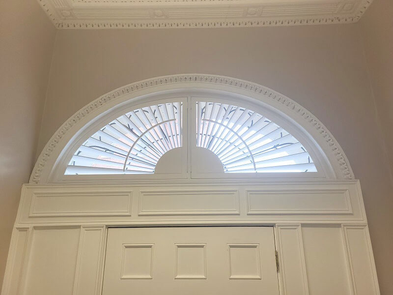 Large Arch Shutters above front doors in Mount Merrion, Dublin
