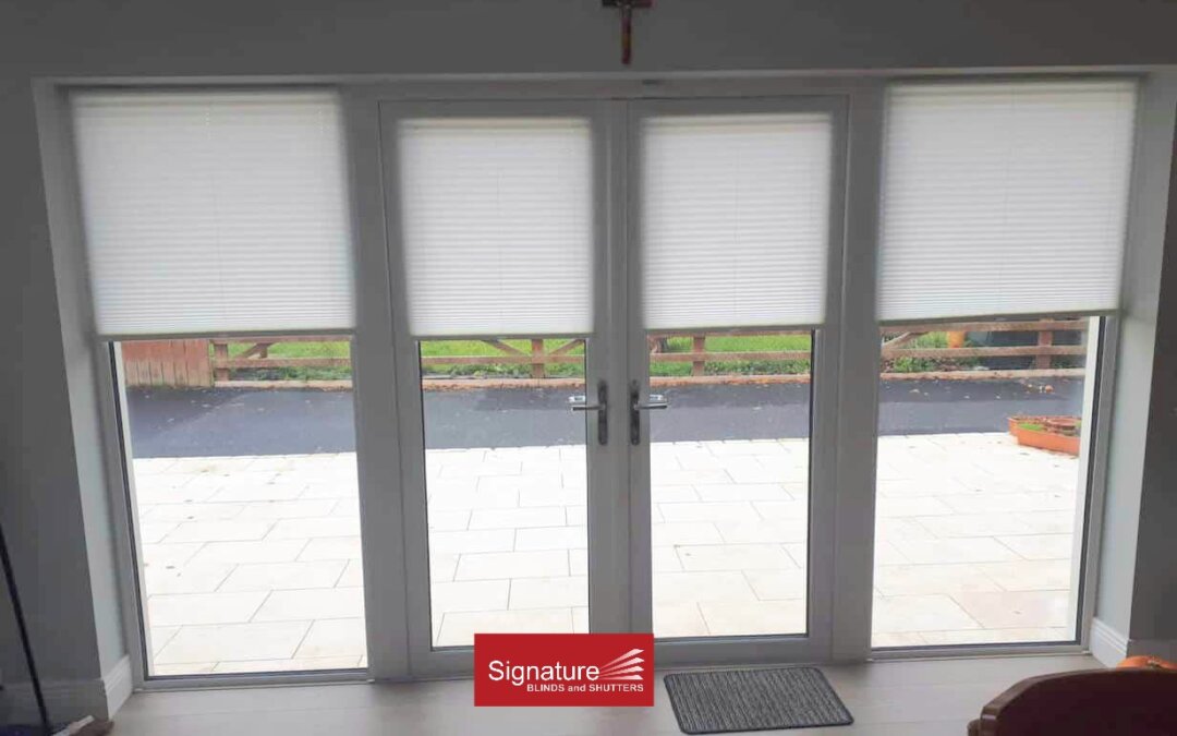Pleated Blinds French Door in Dublin