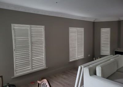 Living Room Off White 76mm Louvres