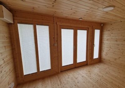 Pleated Blinds Inside Cabin