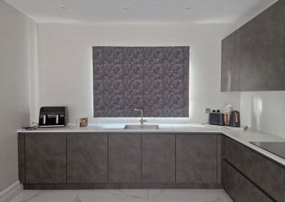 Closed Roman Blinds in Kitcch