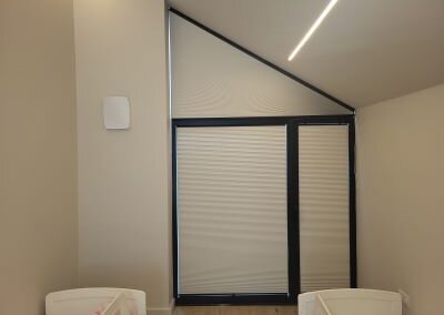 Motorized Pleated Blinds Inside