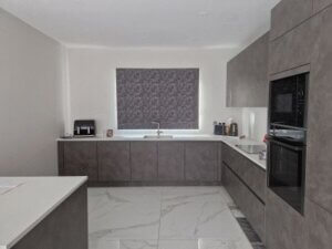 Roman Blinds in Kitchen