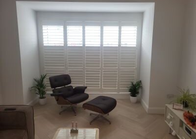 Sitting Room Half Open Shutters