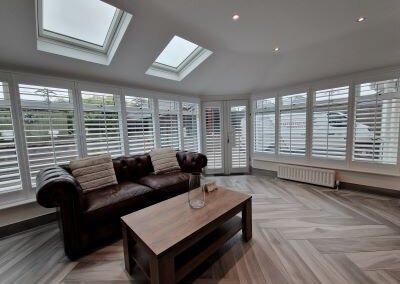 Sunroom Shutters Pure White