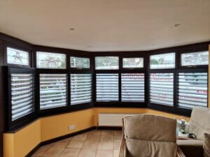Cafe Style Black Shutters