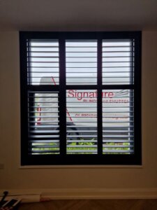 Open Matt Black Blinds