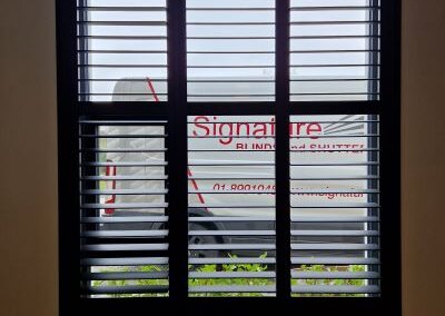 Open Matt Black Blinds