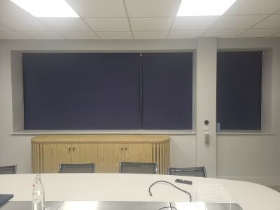 Authority and Focus in Santry: Blue Roller Blinds for the Boardroom