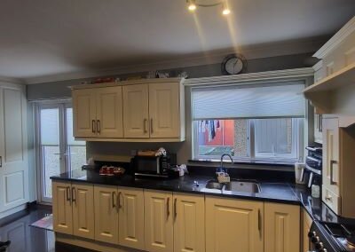 Pleated Blind with White Rail